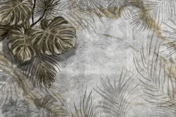 Fototapeta: Egzotyczne liście palmowe i monstery