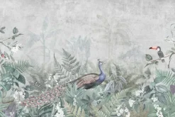 Fototapeta: Egzotyczne ptaki wśród tropikalnych liści