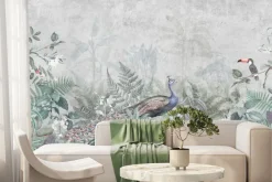 Fototapeta: Egzotyczne ptaki wśród tropikalnych liści