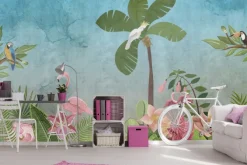 Fototapeta: Egzotyczne ptaki tropikalny krajobraz