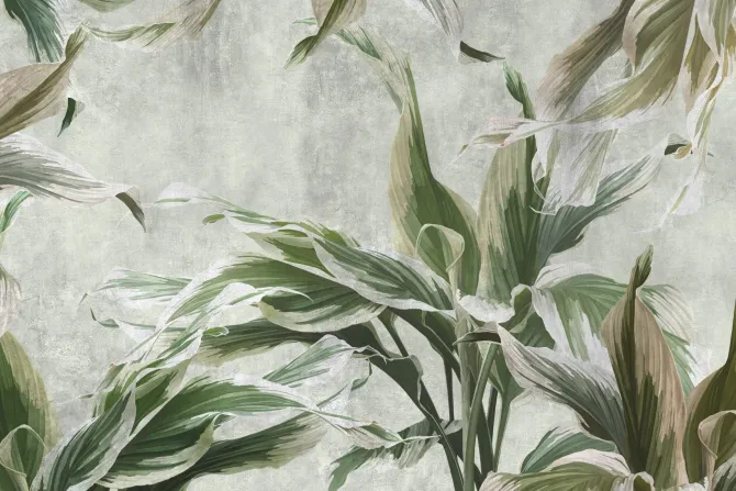 Fototapeta: Egzotyczne zielone liście