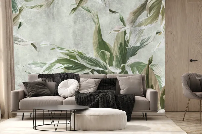 Fototapeta: Egzotyczne zielone liście