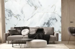 Fototapeta: Elegancki biały marmur z żyłkami