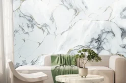 Fototapeta: Elegancki biały marmur z żyłkami