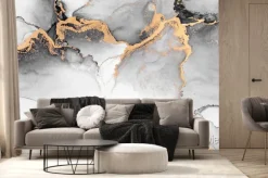 Fototapeta: Elegancki marmur złote zdobienie