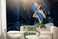 Fototapeta: Eteryczna istota flet gry lasu