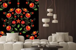 Fototapeta: Etniczny ornament kwiatowy w stylu słowiańskim