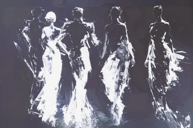 Fototapeta: Figury ludzkie w abstrakcji nowoczesna minimalistyczna sztuka