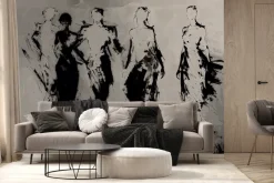 Fototapeta: Figury ludzkie w abstrakcji nowoczesna minimalistyczna sztuka