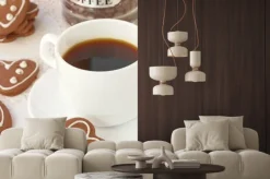 Fototapeta: Filiżanka kawy i ciasteczka czekoladowe