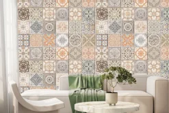 Fototapeta: Finezyjny wzór inspirowany mozaiką ceramiczną