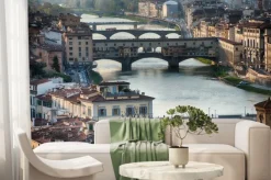 Fototapeta: Florencja ponte vecchio widok słońca