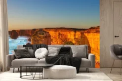 Fototapeta: Formacje skalne dwunastu apostołów o zachodzie słońca