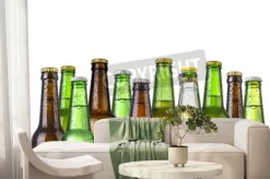 Fototapeta: Frosty butelki piwa wyizolowanych na białym tle