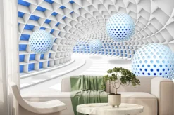 Fototapeta: Futurystyczny tunel z ażurowymi kulami 3d