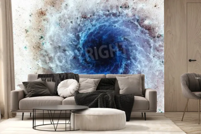 Fototapeta: Galaktyka spiralna w odcieniach niebieskiego i brązowego
