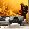 Fototapeta: Gaszenie pożaru przez strażaków
