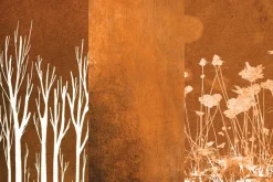 Fototapeta: Gałęzie drzew w imitacji z trawami