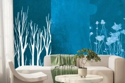 Fototapeta: Gałęzie drzew w imitacji z trawami