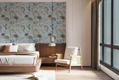 Fototapeta: Gałęzie z kwiatami wśród ptaków