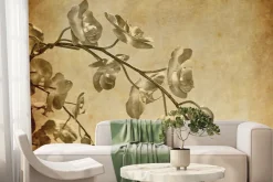 Fototapeta: Gałązka storczyka w kolorze sepii