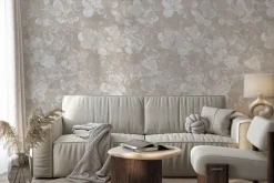 Fototapeta: Gałązki i liście bukszpanu w szarości