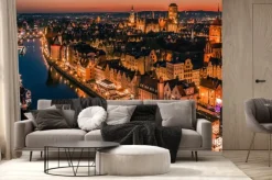 Fototapeta: Gdańsk krajobraz miasto nocą