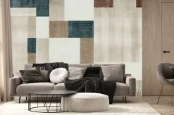 Fototapeta: Geometric vintage texture art pattern, monogram background, wallpaper,