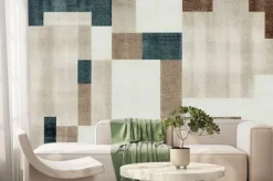 Fototapeta: Geometric vintage texture art pattern, monogram background, wallpaper,