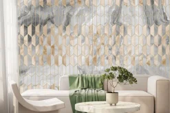 Fototapeta: Geometryczna abstrakcja z motywem marmuru