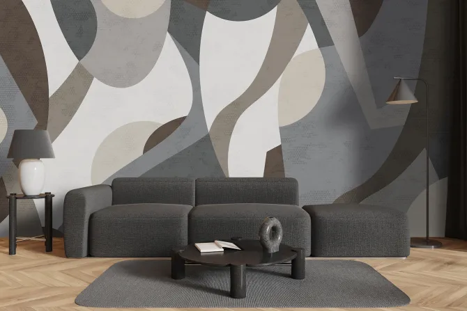 Fototapeta: Geometryczna abstrakcja szare i brązowe kolory nowoczesny wzór