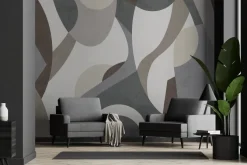 Fototapeta: Geometryczna abstrakcja szare i brązowe kolory nowoczesny wzór