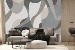 Fototapeta: Geometryczna abstrakcja szare i brązowe kolory nowoczesny wzór