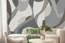 Fototapeta: Geometryczna abstrakcja szare i brązowe kolory nowoczesny wzór