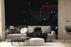 Fototapeta: Geometryczne elementy cyfrowe nowoczesny wzór