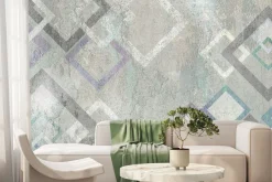 Fototapeta: Geometryczne kształty kwadratu na murze