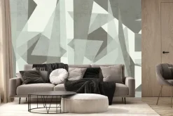 Fototapeta: Geometryczne kształty w szarych kolorach