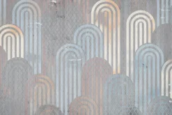 Fototapeta: Geometryczne kształty i łuki na teksturowym tle nowoczesny wzór