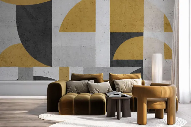 Fototapeta: Geometryczne kształty na betonie