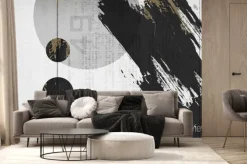 Fototapeta: Geometryczne kształty i pociągnięcia pędzla