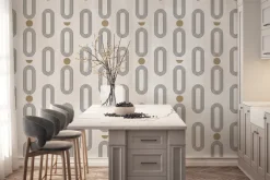 Fototapeta: Geometryczne kształty na teksturowym tle w beżu