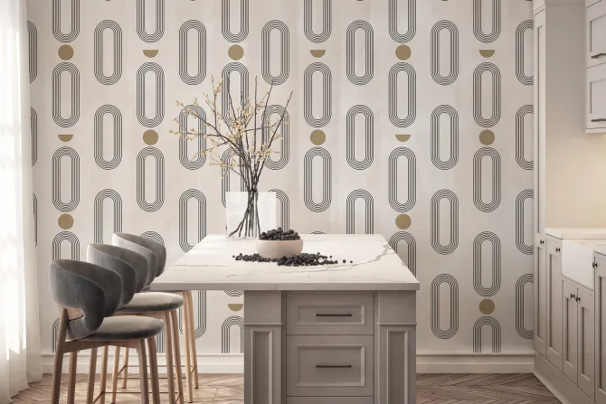 Fototapeta: Geometryczne kształty na teksturowym tle w beżu