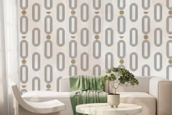 Fototapeta: Geometryczne kształty na teksturowym tle w beżu