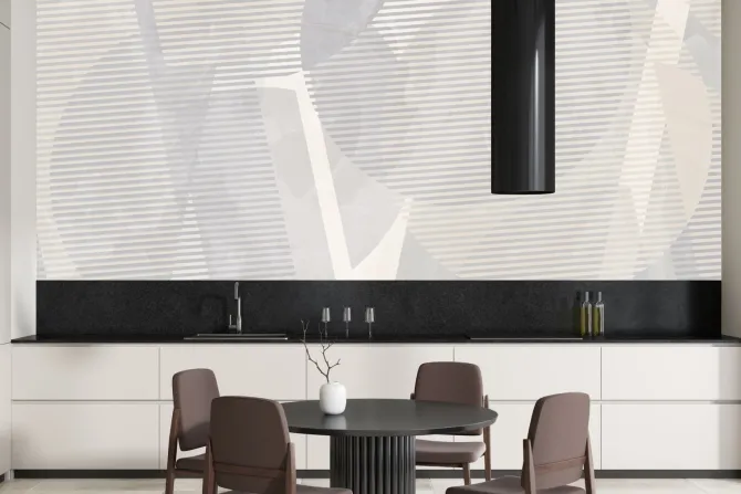 Fototapeta: Geometryczne kształty szaro beżowy wzór minimalistyczny