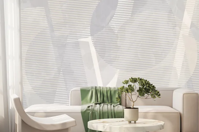 Fototapeta: Geometryczne kształty szaro beżowy wzór minimalistyczny