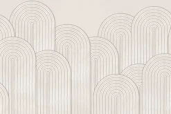 Fototapeta: Geometryczne łuki wzór na beżowym betonowym tle