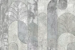 Fototapeta: Geometryczne łuki na betonowej ścianie