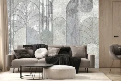 Fototapeta: Geometryczne łuki na betonowej ścianie