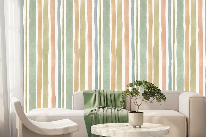 Fototapeta: Geometryczny wzór w kolorowe paski