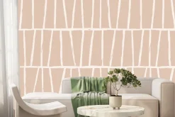 Fototapeta: Geometryczny wzór w minimalistycznym stylu z białymi kreskami